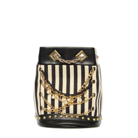 Bag La Carrie Bag large black-white